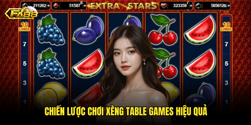 Khám Phá Xèng Table Games Fa88: Trải Nghiệm Sòng Bài Thu Nhỏ Trên Máy Đánh Bạc 3 Chiến Lược Chơi Xèng Table Games Hiệu Quả